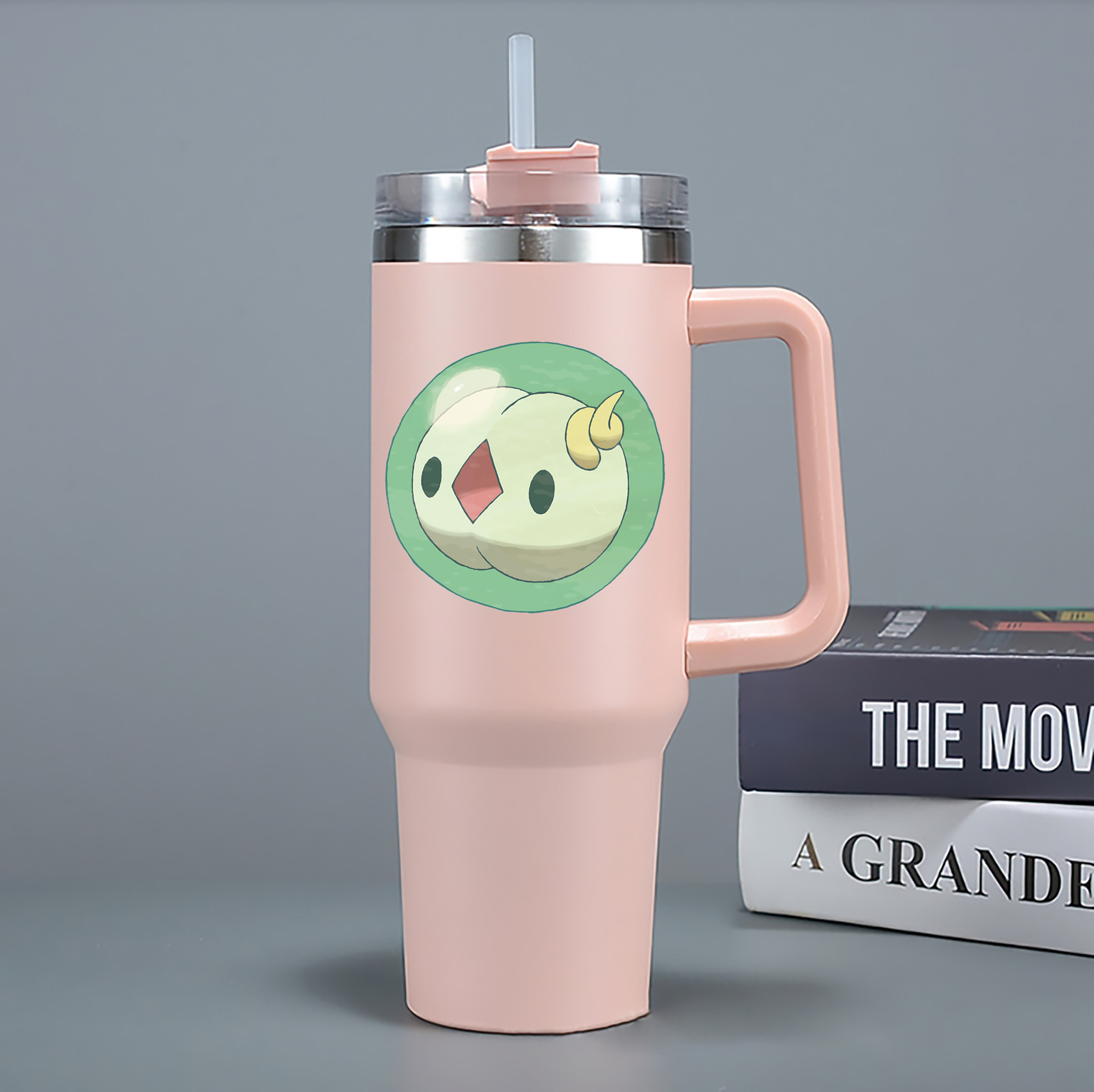 （画像用） ポケットモンスター Pokémon 1200mL車用タンブラー - クリスタルステッカー（プラスチックストロー付き）